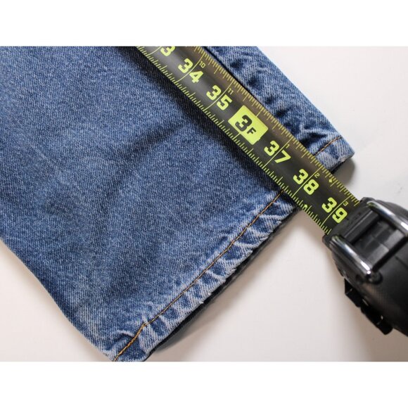 Levis Womens 505 Straight Fit Blue Jeans Size 31x30 Classic Mid Rise Denim Pants - Picture 7 of 11